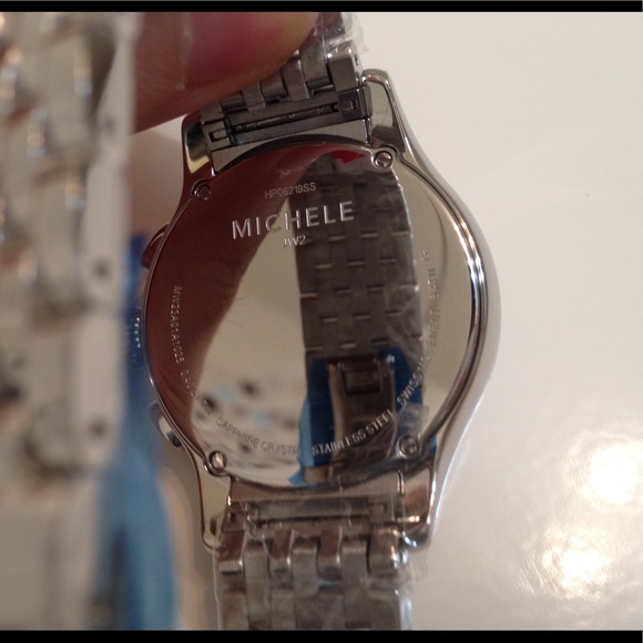 Michele Stainless Steel Women’s Watch with White Dial and Silver Bracelet